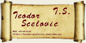 Teodor Šćelović vizit kartica
